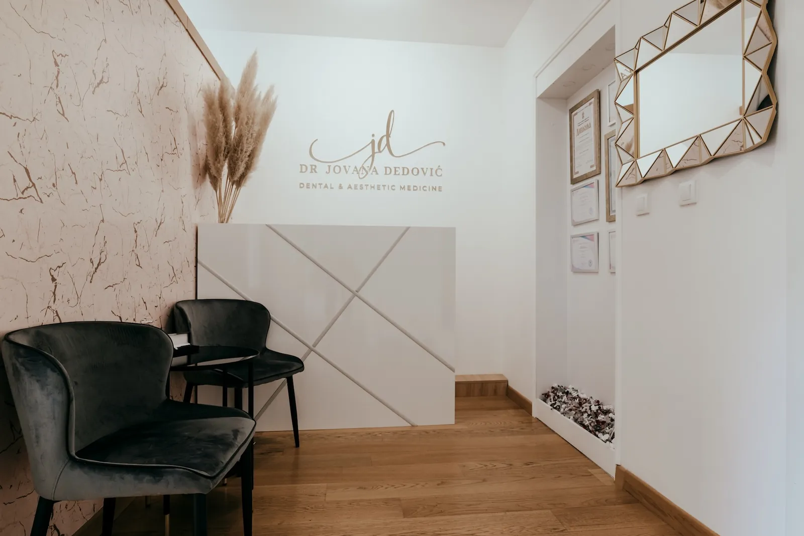 Recepcija ordinacije dr Jovane Dedović u Novom Beogradu